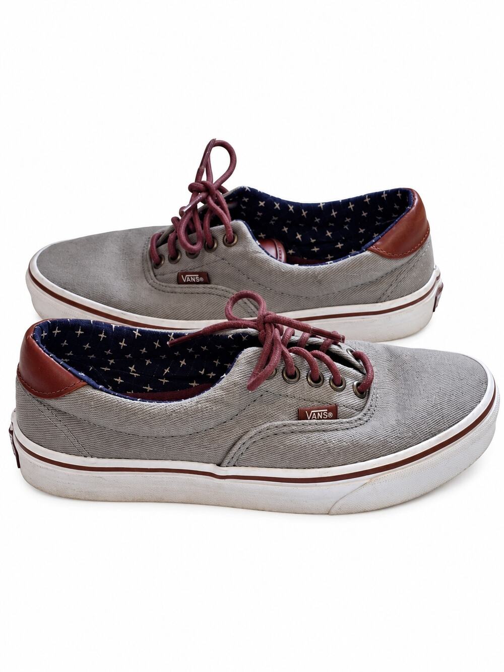 Vans Era 59 Gray Brown Low Top Lace Up Skate Sneakers Men's 7 Women's 8.5